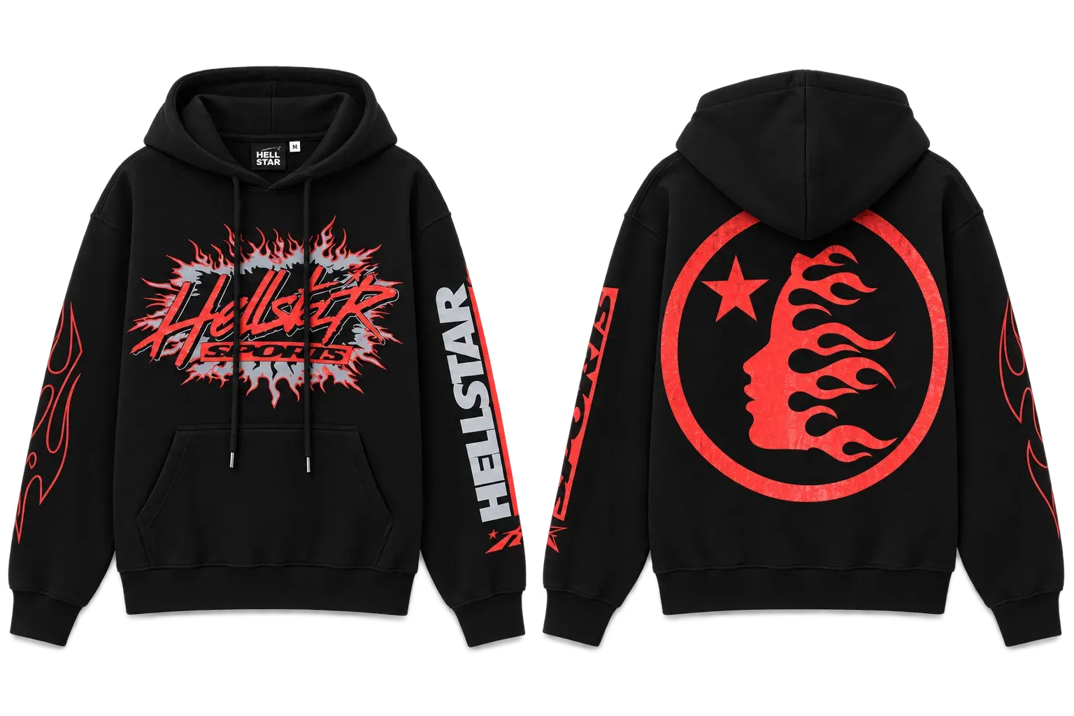 H3LLST4R Hoodie with bold graphics and details - Multiple Colors Available