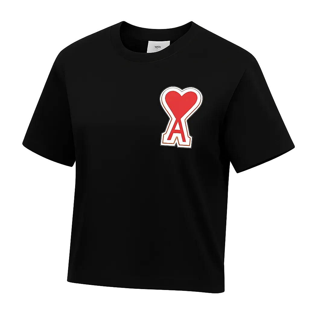 Black red heart