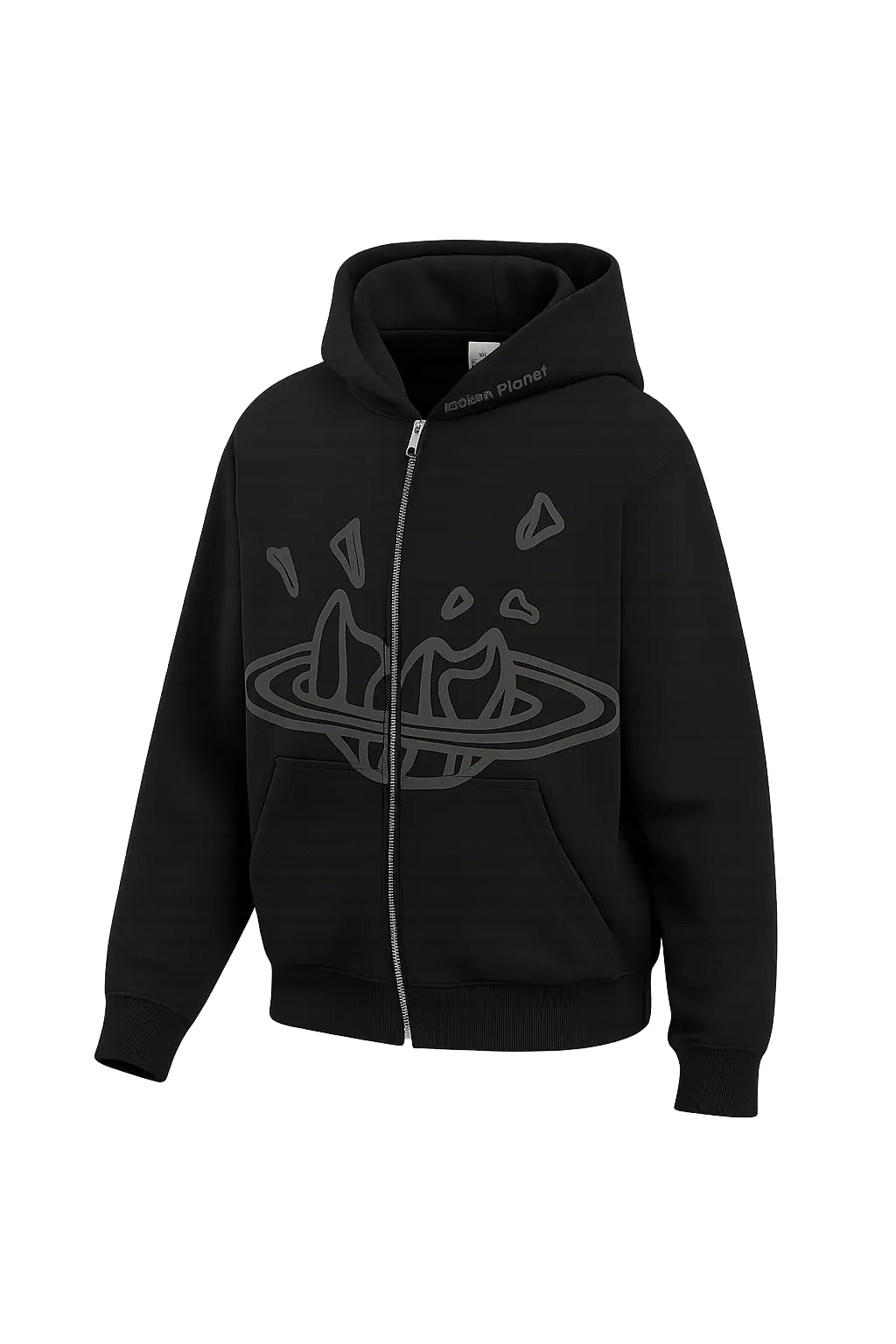 Br0ken Planet zip-up hoodie with graphic design - Multiple Colors Available