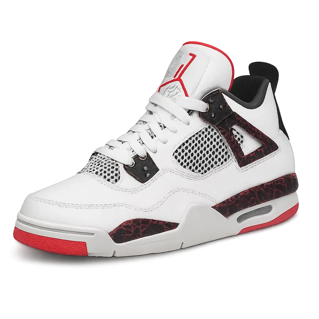 N!ke Air Jordan 4 in white and red accents - Multiple Colors Available