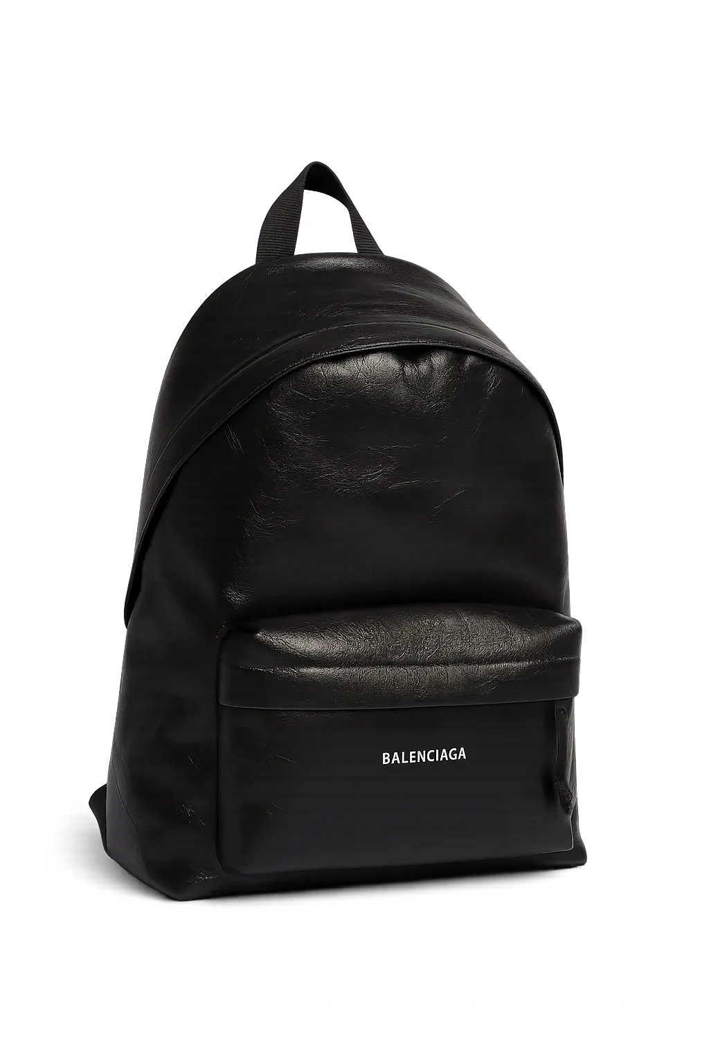 Ba1enciaga Everyday Backpack in black leather