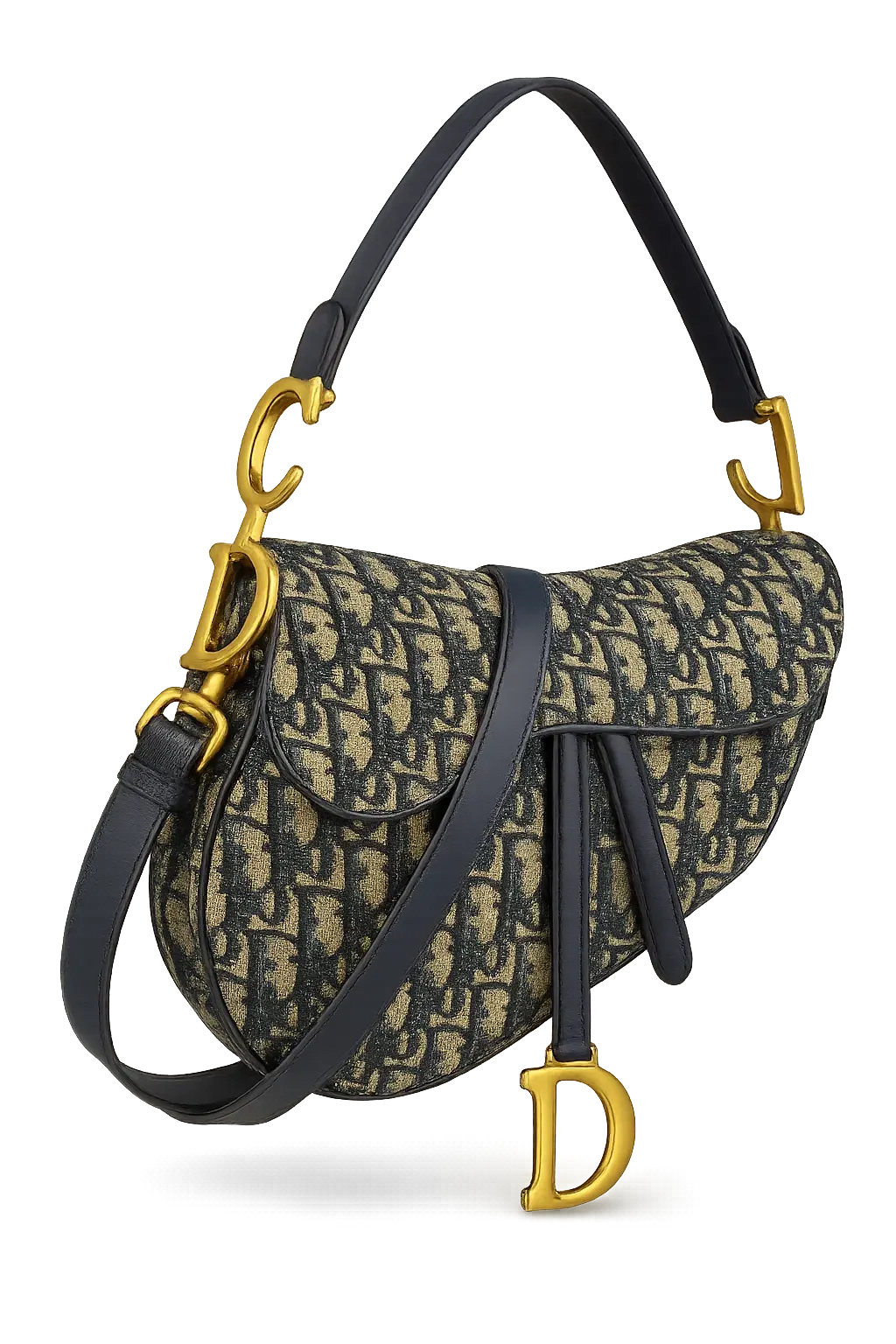 D!or Saddle Bag with Monogram Canvas