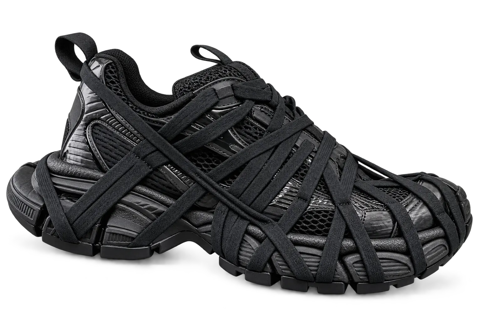 Ba1enciaga Runner in black mesh and strappy design - Multiple Colors Available