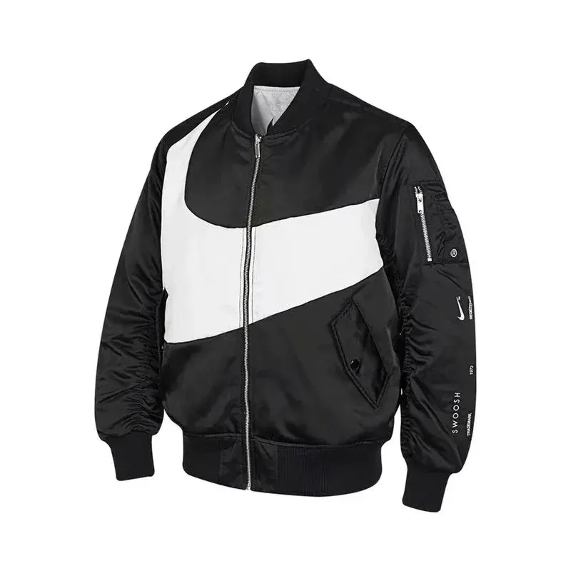 N!ke reversible jacket with bold swoosh design - Multiple Colors Available