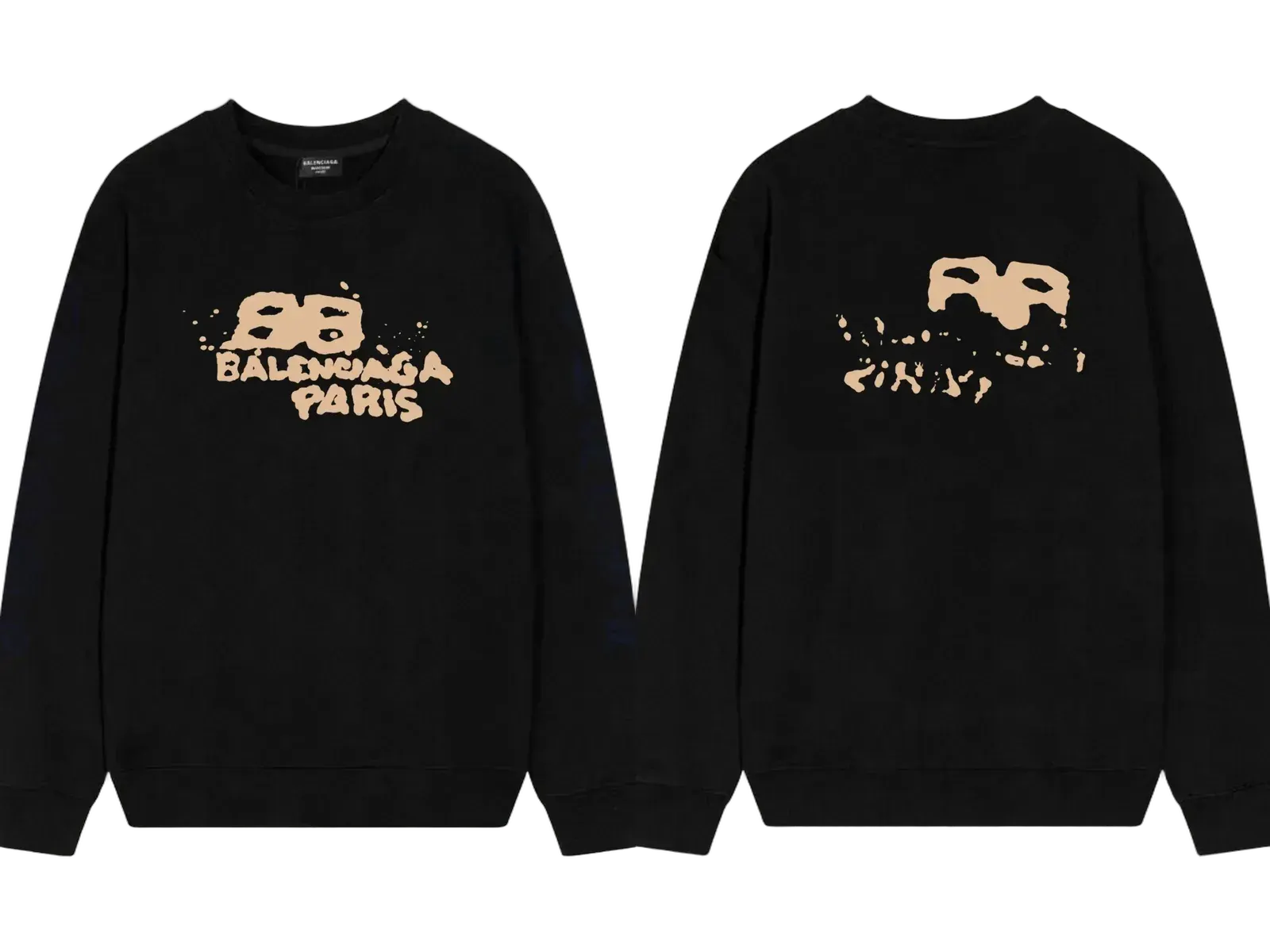 Ba1enciaga Paris crew-neck sweatshirt with graphic print - Multiple Colors Available