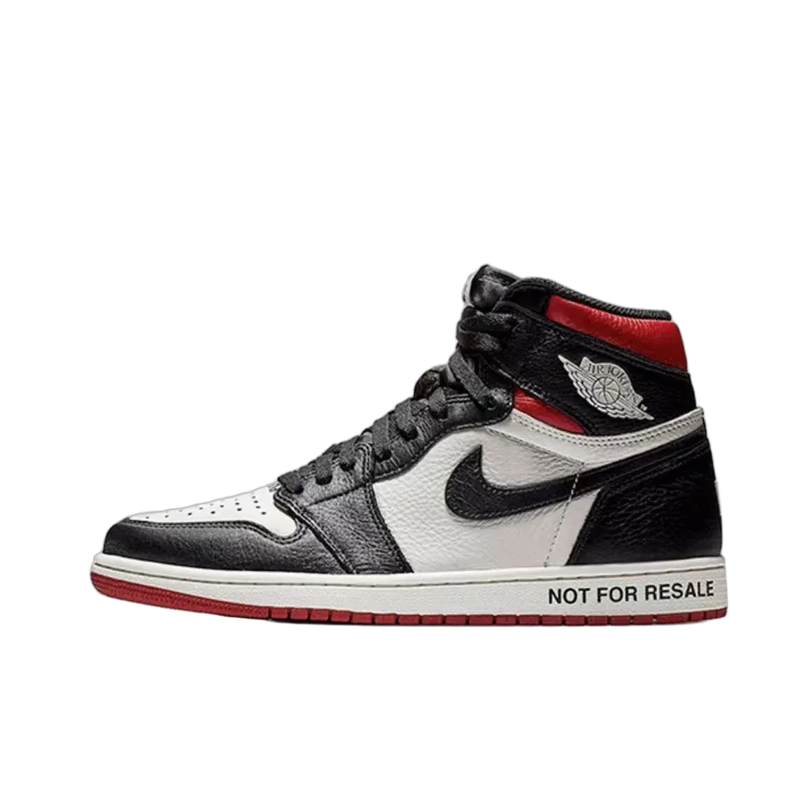 AJ1 resale prohibited, black and red