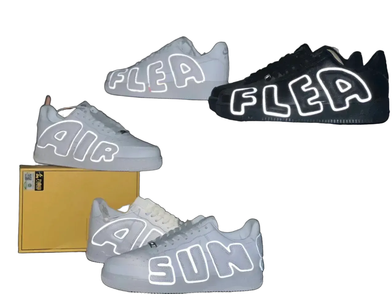 N!ke Air Force 1 Low Lettering Sneakers - Multiple Colors Available