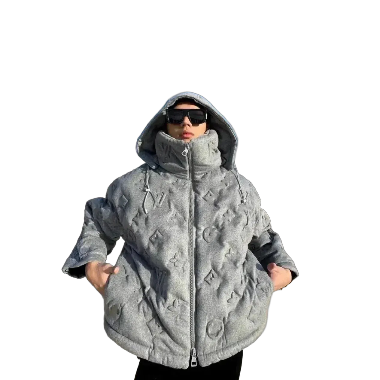 Lou!s Vuitton Monogram Hooded Puffer Jacket