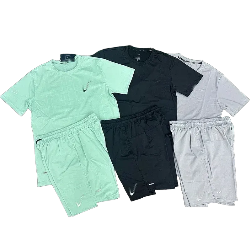 N!ke breathable athletic shorts and t-shirt set - Multiple Colors Available