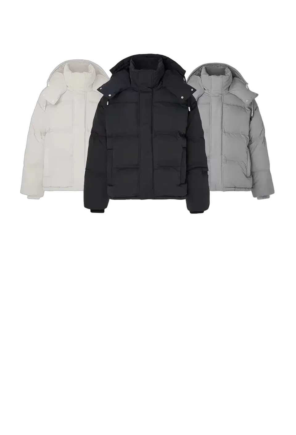 Am! puffer jacket with detachable hood - Multiple Colors Available