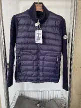 M0ncler Knit-Sleeve Padded Jacket