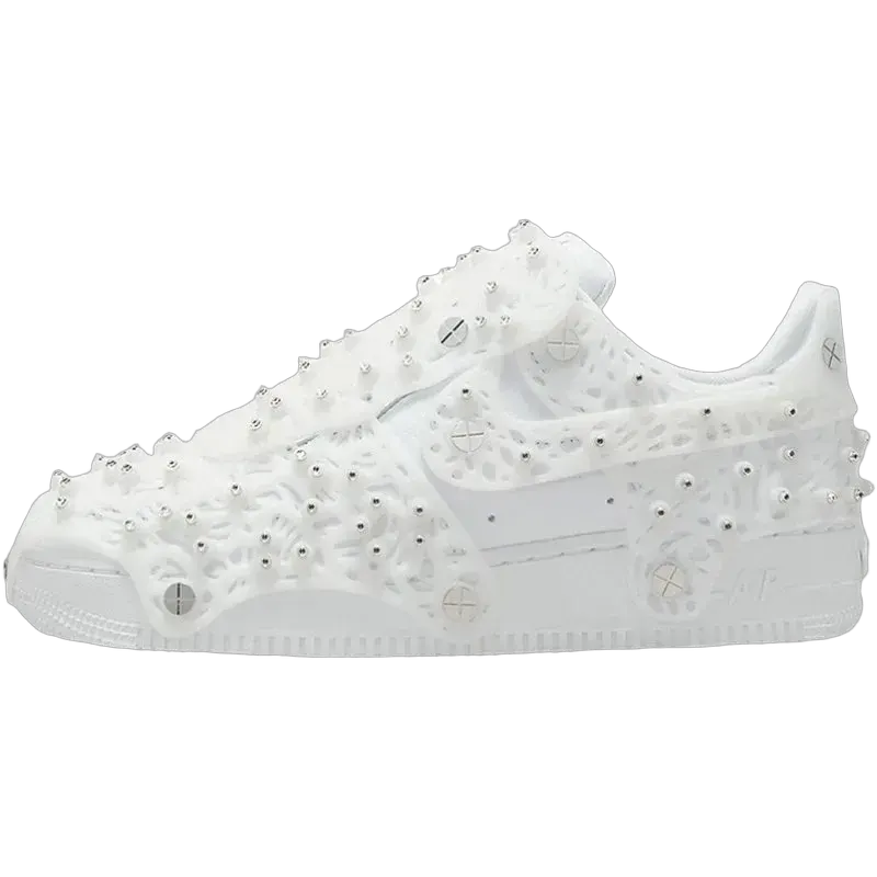N!ke Air Force 1 studded sneakers in black and white - Multiple Colors Available
