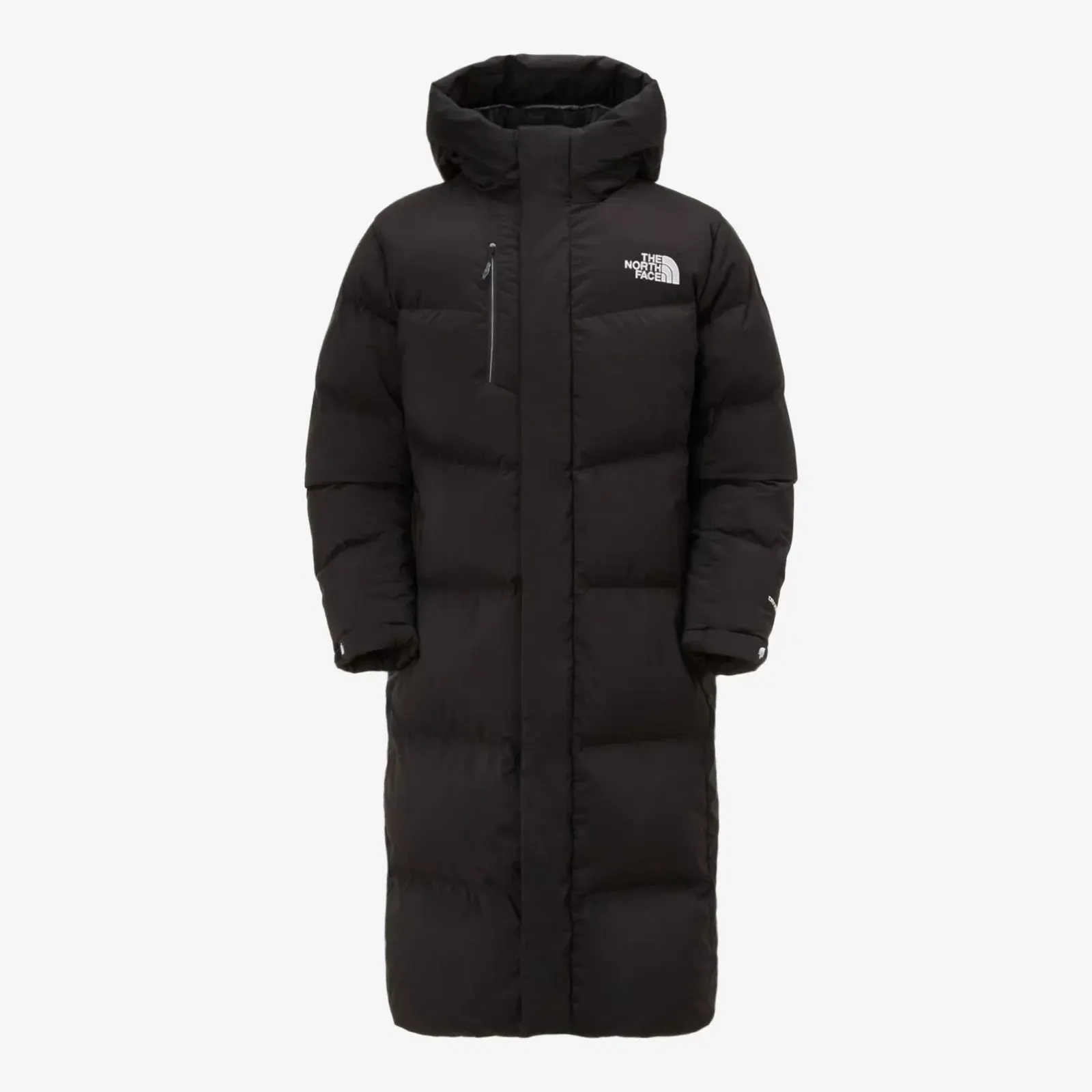 The N0rth Face long puffer coat in black