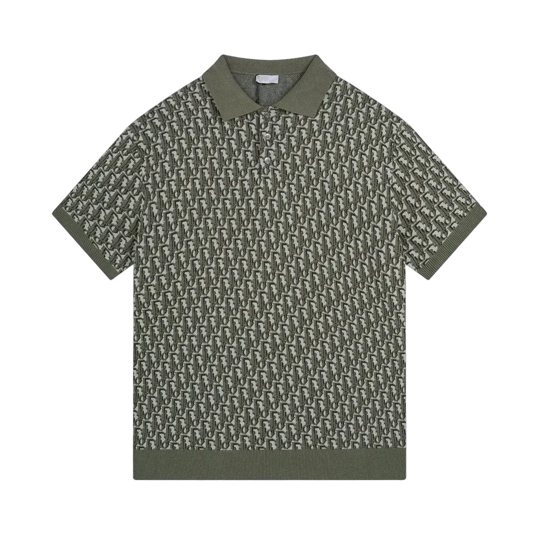 D!or jacquard knit polo shirt - Multiple Colors Available