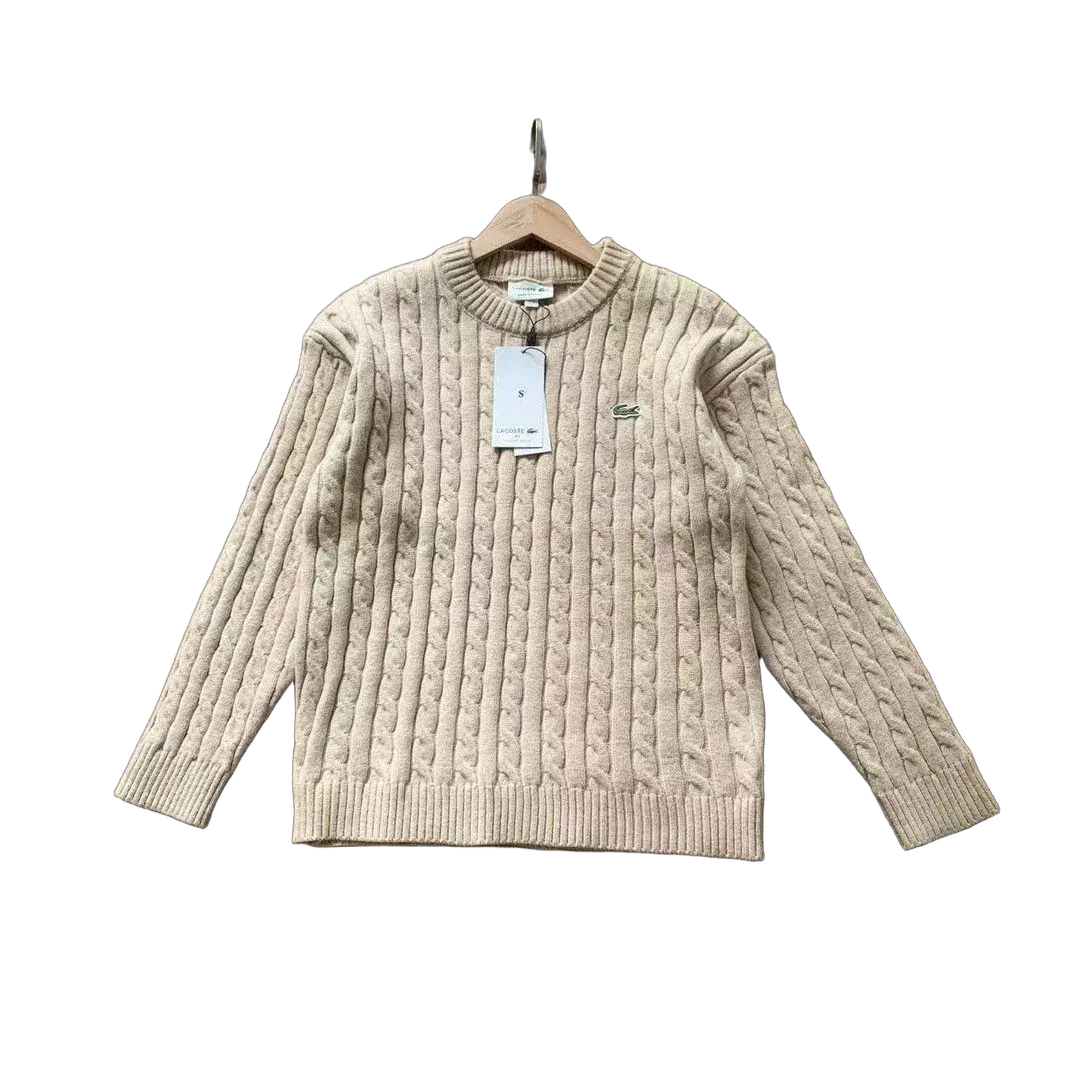 Lac0ste Cable-Knit Crewneck Sweater