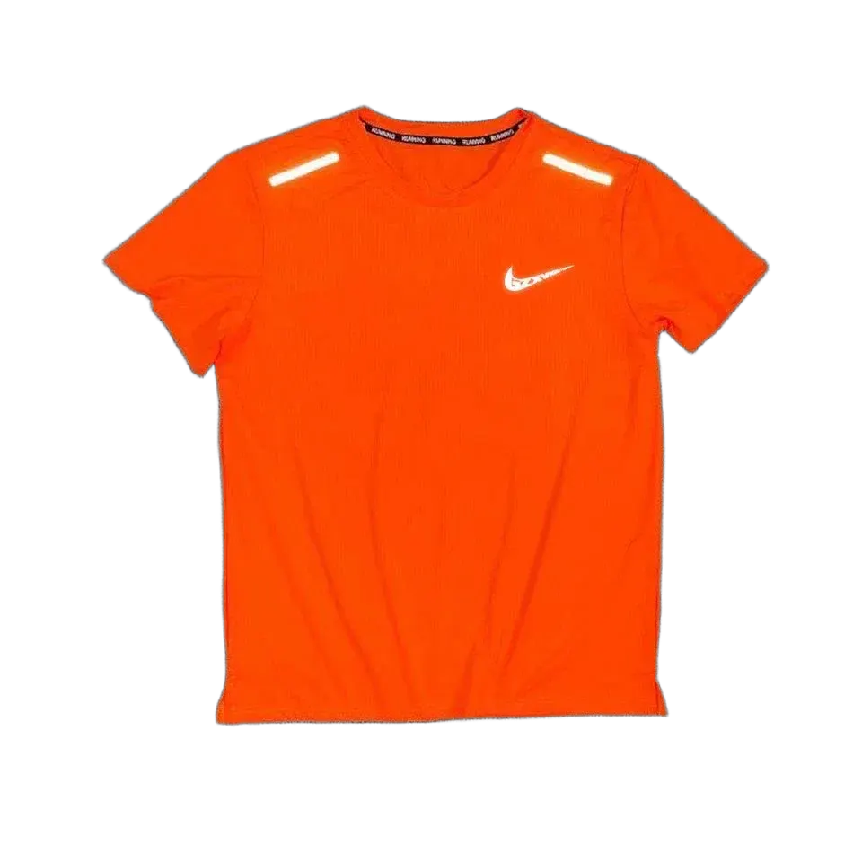Single-hook small stripe, short sleeves, orange
