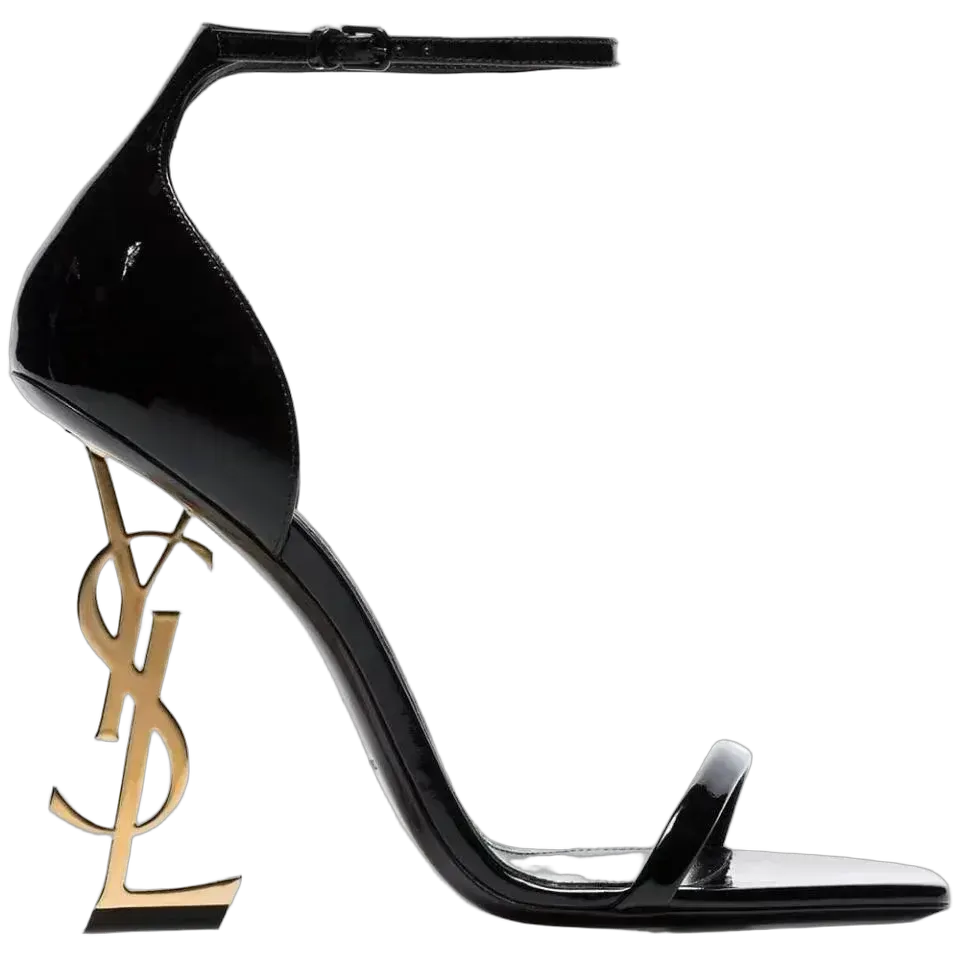 S4int Laurent Opyum Monogram-Heel Sandals
