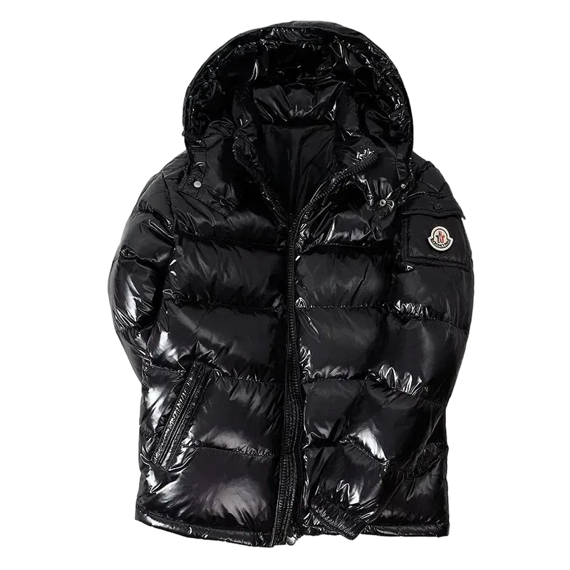 M0ncler Glossy Hooded Puffer Jacket