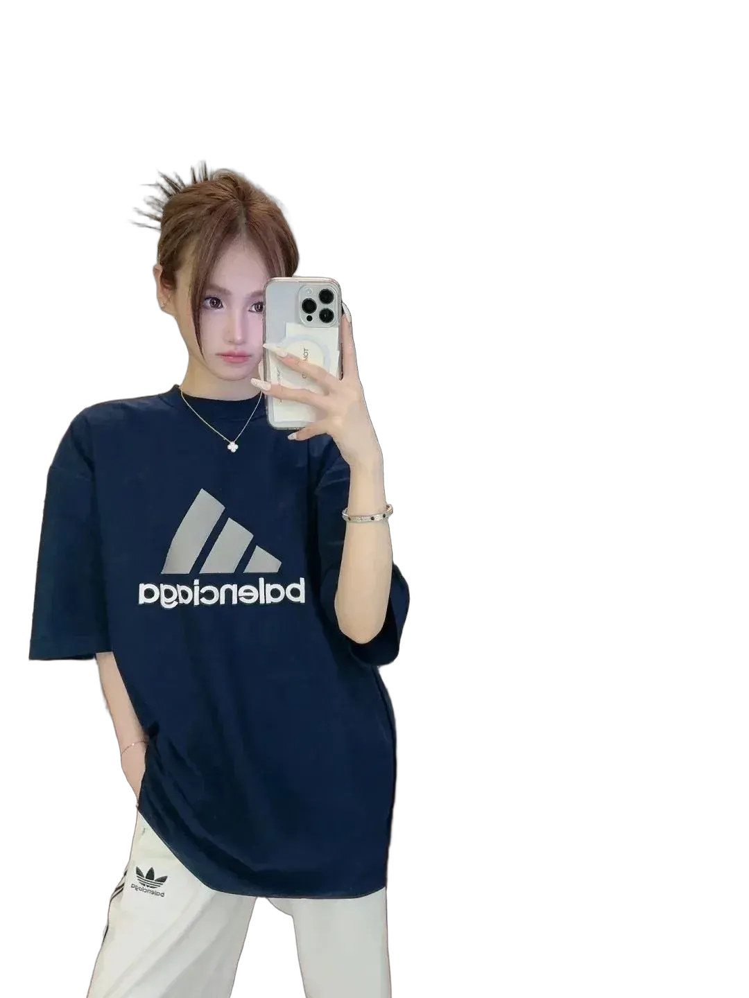 Ba1enciaga Oversized Logo T-shirt