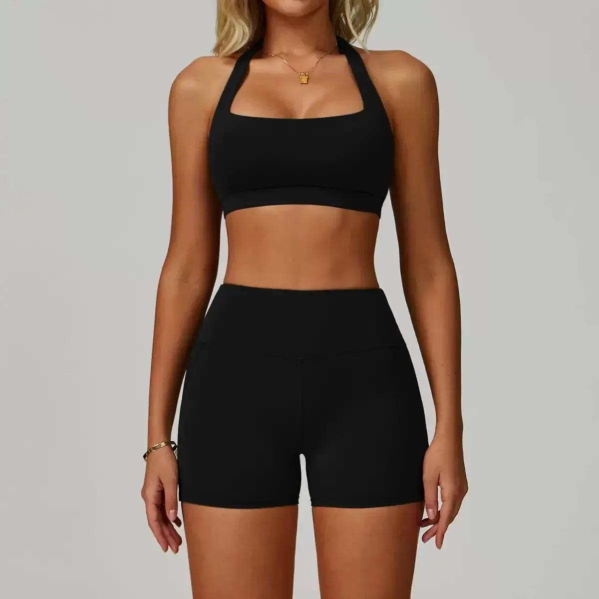 Alo Women's sporty fitness set with shorts - Multiple Colors Available