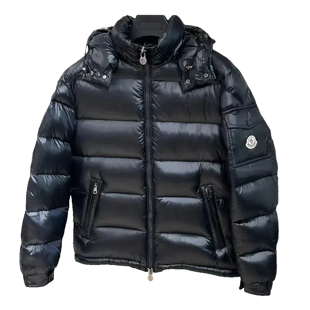 M0ncler Glossy Hooded Puffer Jacket