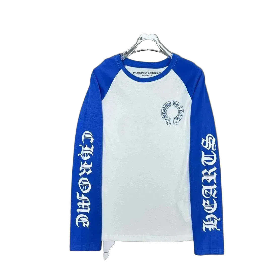 Chr0me Hearts long sleeve patchwork T-shirt - Multiple Colors Available