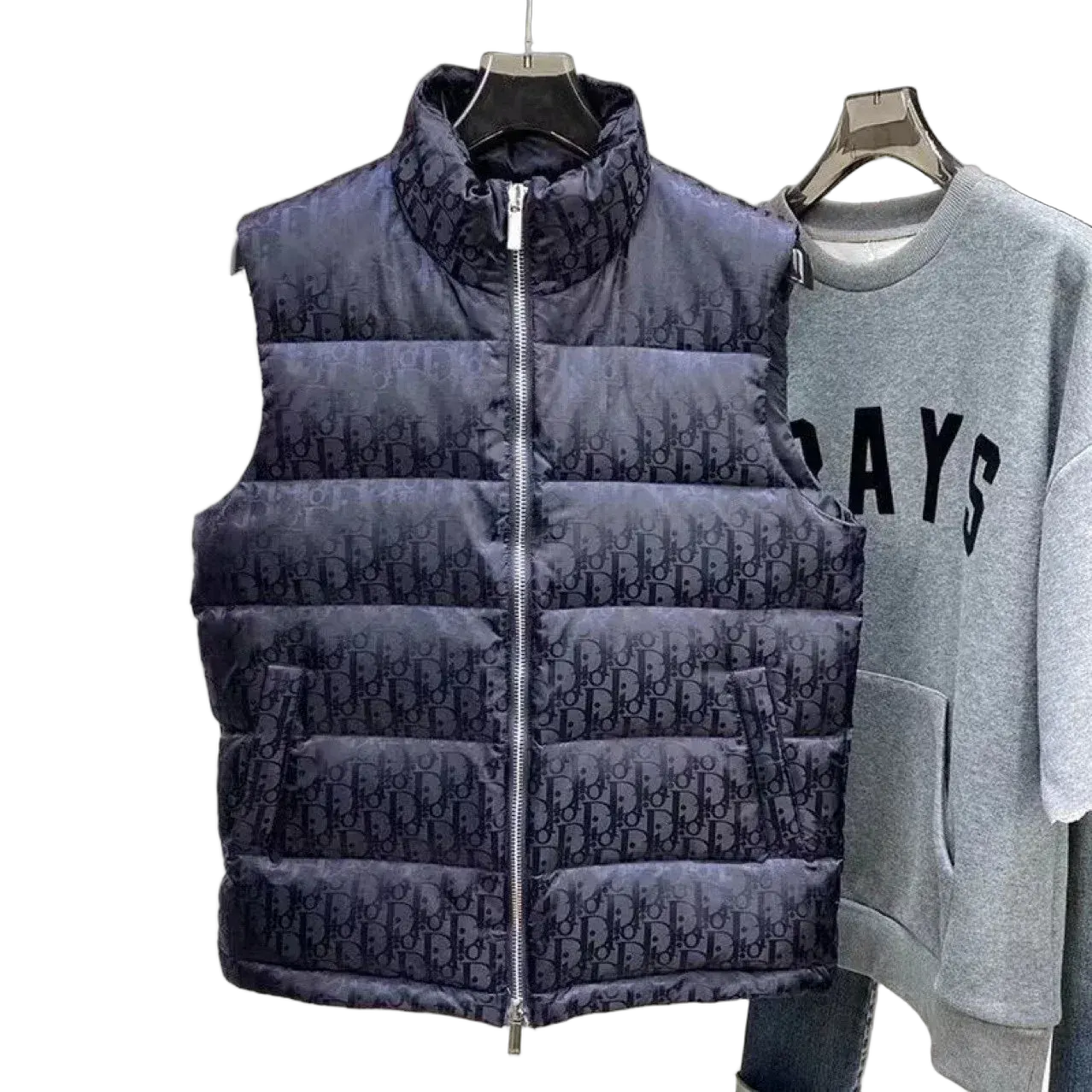 D!or Monogram Puffer Vest - Multiple Colors Available