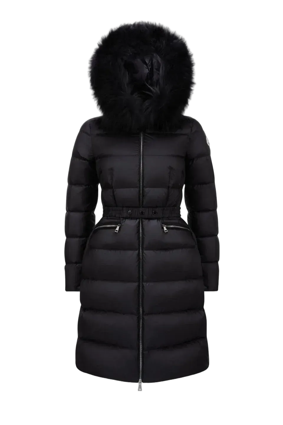 Monc1er Belted Hooded Puffer Coat