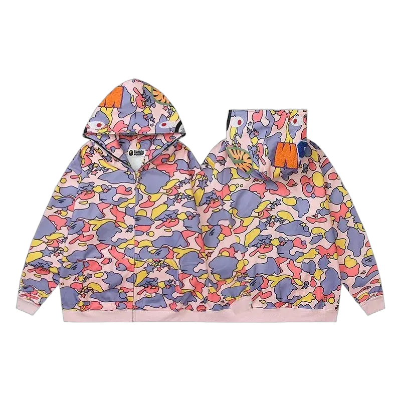 B4pe Camo Zip Hoodie - Multiple Colors Available