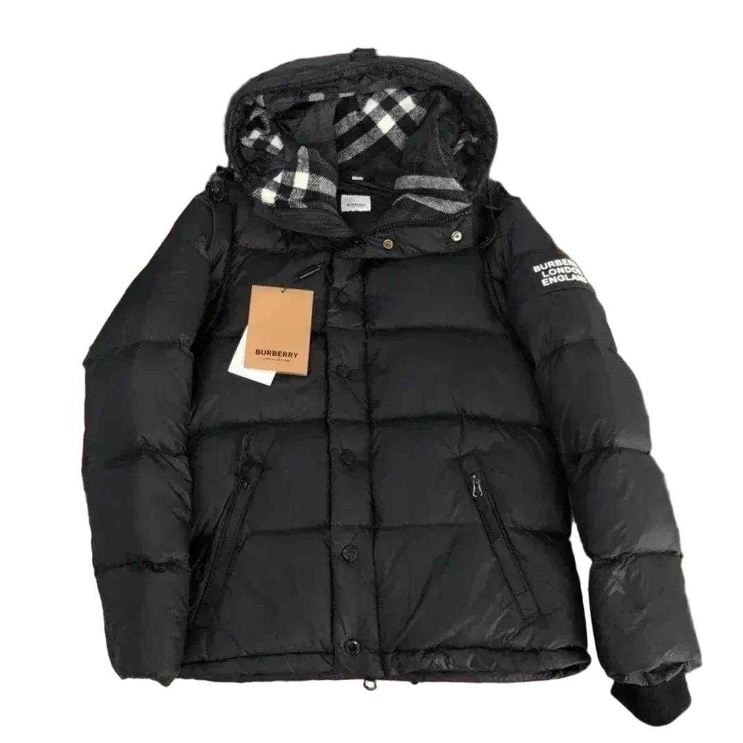Burberr! Hooded Convertible Puffer Jacket
