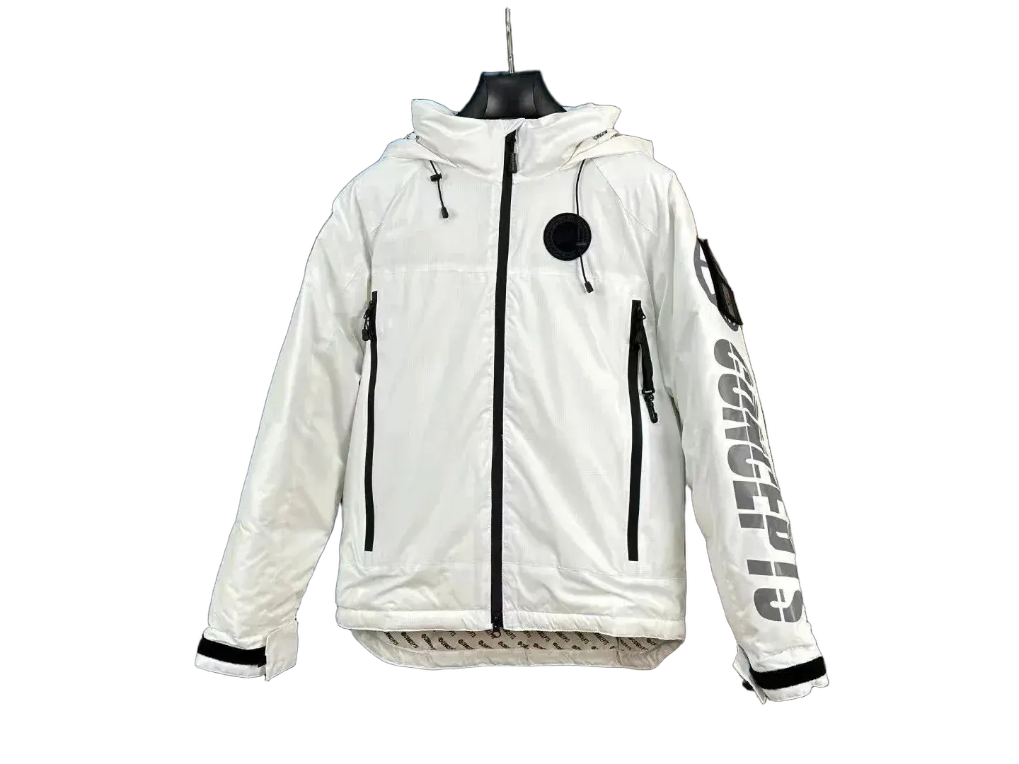C@nada Goose Black Badge Hooded Jacket