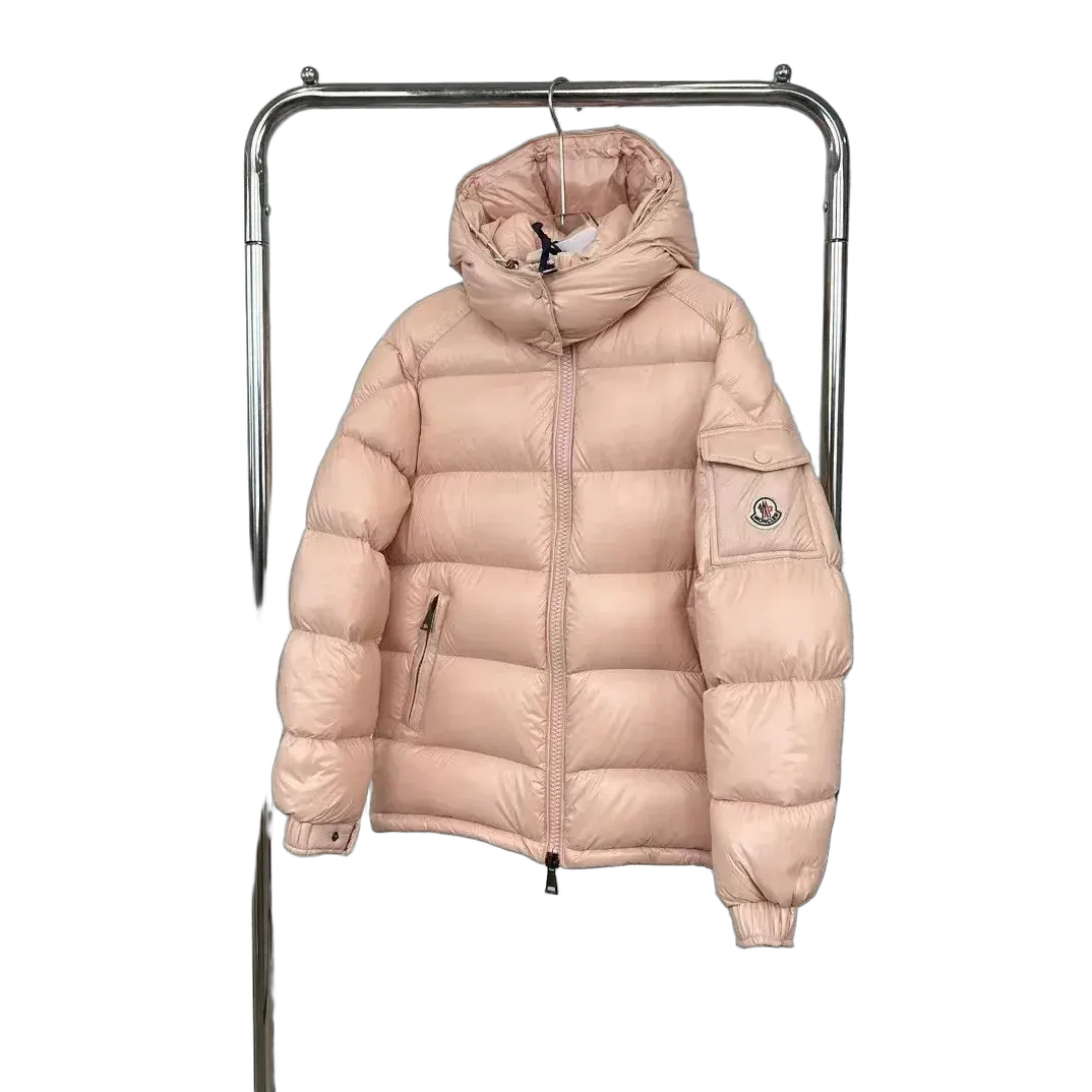 M0ncler Pink Hooded Puffer Jacket
