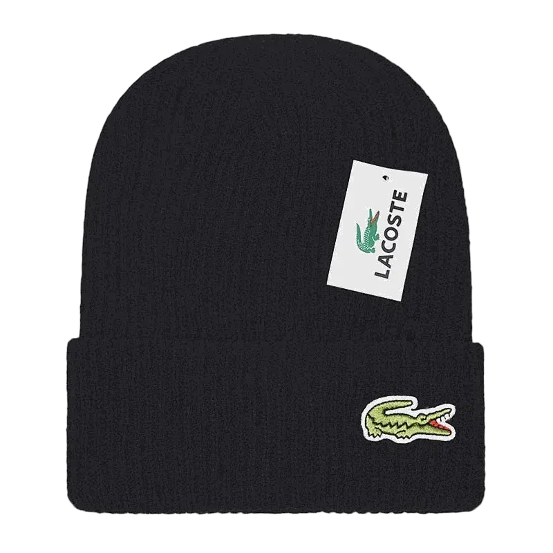 Lac0ste Crocodile Logo Beanie