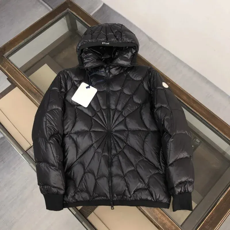 M0ncler Spiderweb-Quilted Hooded Jacket