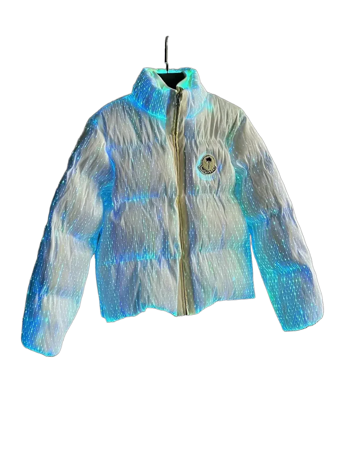 M0ncler x P4lm Angels Iridescent Puffer Jacket