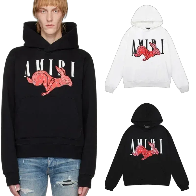 Am!ri graphic hoodie with rabbit design - Multiple Colors Available