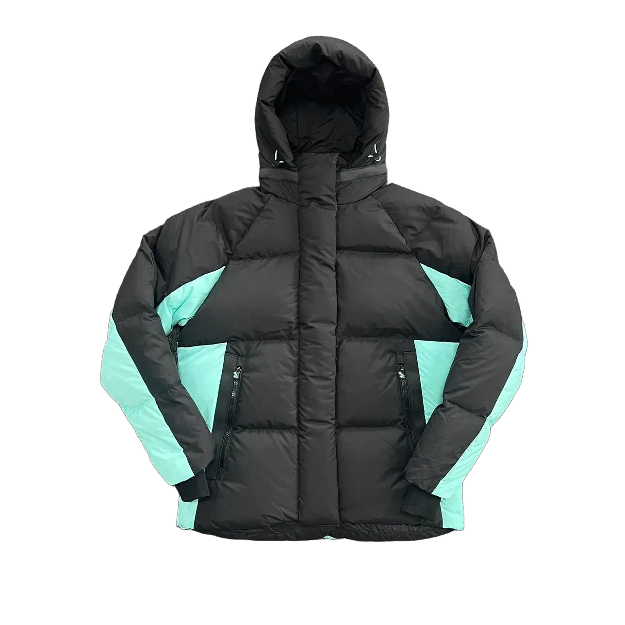 Syn4 World Black and Teal Puffer Jacket