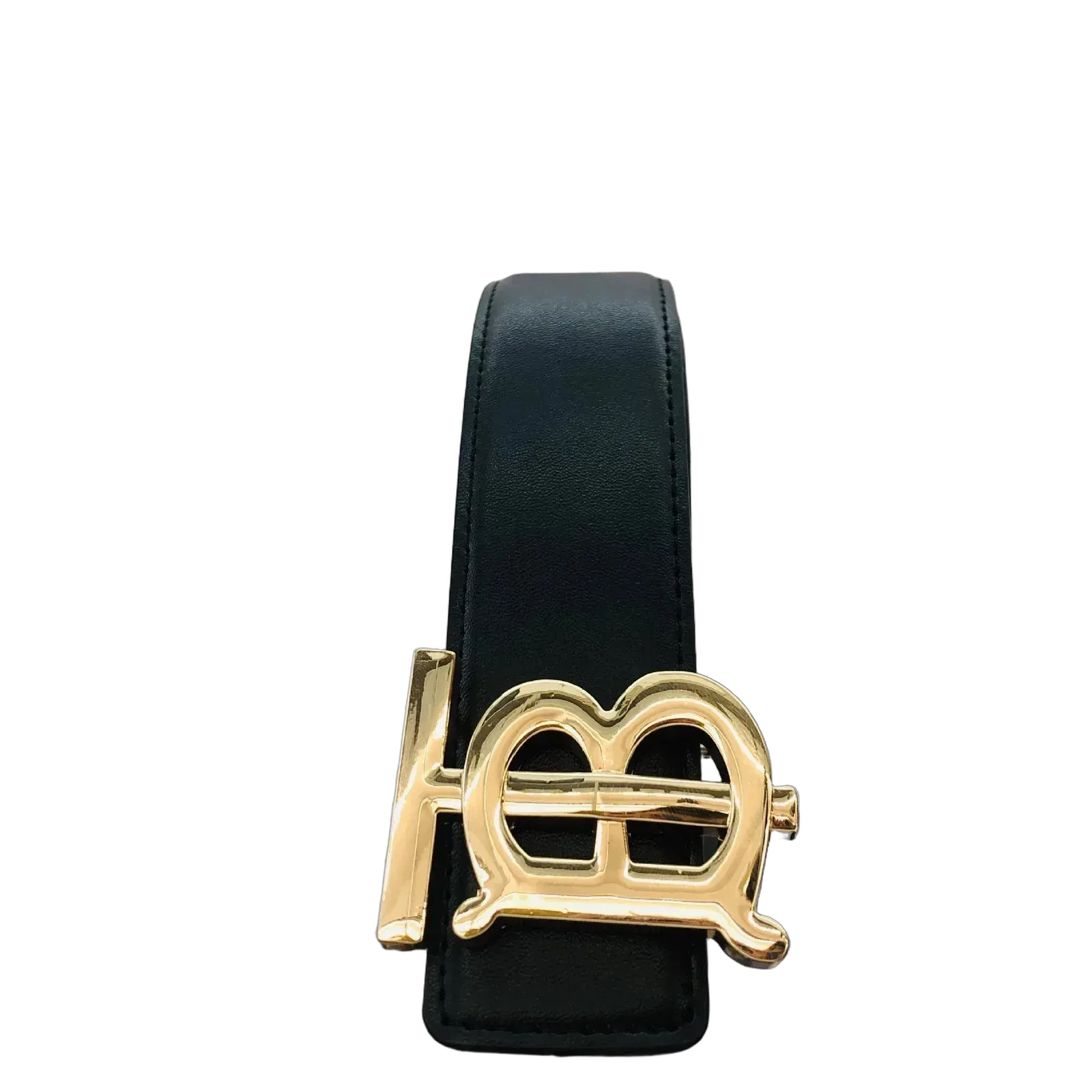TB black plain gold buckle