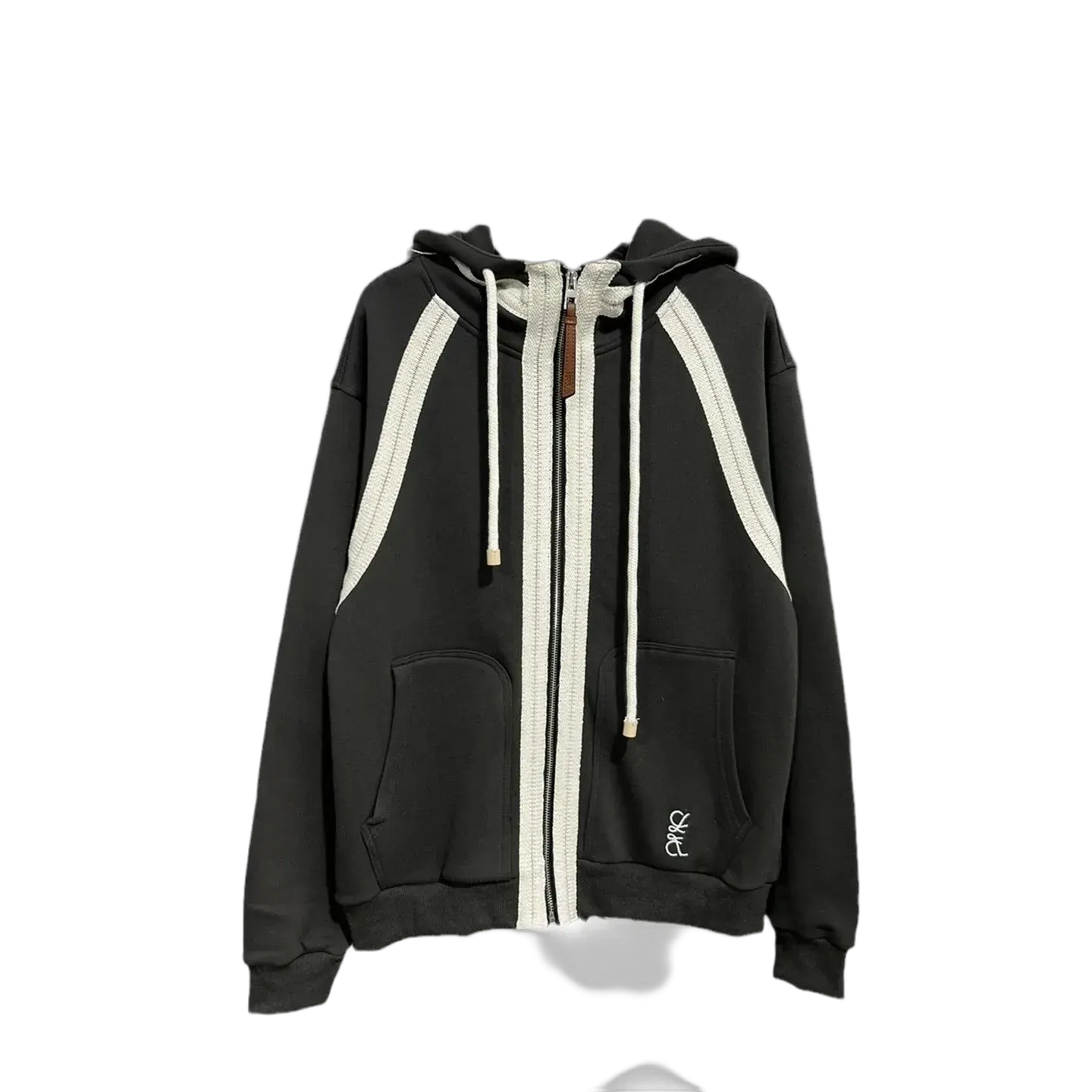 L0ewe Contrast-Piping Zip Hoodie